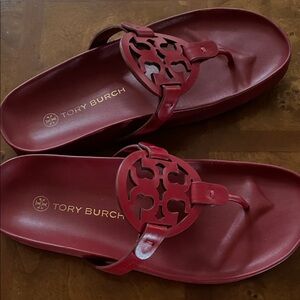 Tory Burch Red Burgundy Sandals for Women
